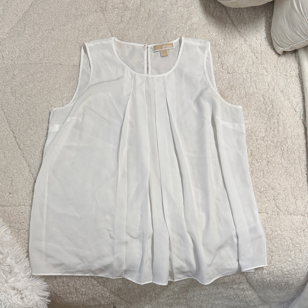 Michael Kors White Sleeveless Blouse